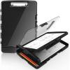 imageSooez Original Clipboard with 2 Storage ampamp Pen Holder Heavy Duty Clip Boards 85x11 with Dual Storage Clearview Dry Erase Coach Clipboard with Real Hinge High Capacity School ampamp Office SuppliesBlack