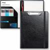 imageSooez Premium PU Leather Padfolio Clipboard with Notepad Letter Size BlackBlack