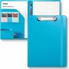 imageSooez Premium PU Leather Padfolio Clipboard with Notepad Letter Size BlackTurquoise