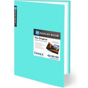 imageSooez Art Portfolios 11quotx17quot Large Portfolio Folder with 30 Pockets ampamp Black Inner Sheets Display 60 Pages 11 x 17 Presentation BookAuqa Blue