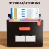 imageSooez Accordion File Organizer 13 Pockets Expanding File Folder Portable Monthly Paper Bill Tax Receipt Organizer Letter A4 Size Document Holder with Blank Labels Black