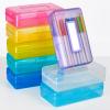 imageSooez Pencil Box with Personalized Sticker Large Hard Pencil Case Organizer Clear Plastic Crayon Box for Girls and Boys Colored Marker Organizer Small Plastic ContainersBins with Lids Art Supply