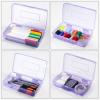 imageSooez Pencil Box with Personalized Sticker Large Hard Pencil Case Organizer Clear Plastic Crayon Box for Girls and Boys Colored Marker Organizer Small Plastic ContainersBins with Lids Art Supply
