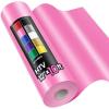 image12quot x 10ft Heat Transfer Vinyl HTV Rolls Black Sooez HTV Vinyl for TShirt Iron on Vinyl Easy to Cut ampamp Weed for DIY Heat Vinyls DesignPink