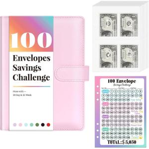 imageSooez 100 Envelopes Cash Envelopes Budget Binder  Easy ampamp Fun Money Saving WayPink