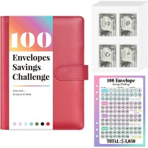 imageSooez 100 Envelopes Cash Envelopes Budget Binder  Easy ampamp Fun Money Saving WayPoinsettia
