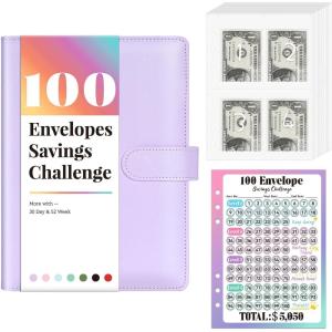 imageSooez 100 Envelopes Cash Envelopes Budget Binder  Easy ampamp Fun Money Saving WayPurple