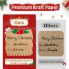 imageSooez Christmas Gift Tags Natural Kraft Gift Stickers for Christmas Presents Self Adhesive to and from Name Tags 120Pcs Xmas Present Labels for Holiday Wrapping Paper 8 Designs 2quot x 3quot GreenStyle1