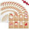 imageSooez Christmas Gift Tags Natural Kraft Gift Stickers for Christmas Presents Self Adhesive to and from Name Tags 120Pcs Xmas Present Labels for Holiday Wrapping Paper 8 Designs 2quot x 3quot GreenStyle2