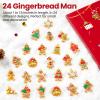 imageMini Christmas Ornaments Sooez Set of 24 Cute Miniature Resin Christmas Tree Ornament Figures Advent Calendar Fillers Durable ampamp WellCrafted 3D Figurines with Gold Loops for Easy HangingGingerbread