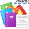 image:imageSooez 7 Pack Folders with Pockets 2 Pocket Folders with Extra Labels Plastic Folder with Pockets Heavy Duty File Folder Bulk School Business Office Filing SuppliesDark Blue
