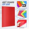 image:imageSooez 7 Pack Folders with Pockets 2 Pocket Folders with Extra Labels Plastic Folder with Pockets Heavy Duty File Folder Bulk School Business Office Filing SuppliesRainbow