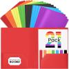 image:imageSooez 7 Pack Folders with Pockets 2 Pocket Folders with Extra Labels Plastic Folder with Pockets Heavy Duty File Folder Bulk School Business Office Filing SuppliesRainbow