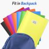 image:imageSooez 7 Pack Folders with Pockets 2 Pocket Folders with Extra Labels Plastic Folder with Pockets Heavy Duty File Folder Bulk School Business Office Filing SuppliesRainbow