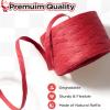 image:imageSooez 3 Roll Raffia Ribbon String 984 Feet Christmas Gift Wrapping Raffia Paper String Ribbon Packing Paper Twine for Craft Supply Christmas 328Feet Each RollRedGreenNatural