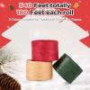 image:imageSooez 3 Roll Raffia Ribbon String 984 Feet Christmas Gift Wrapping Raffia Paper String Ribbon Packing Paper Twine for Craft Supply Christmas 328Feet Each RollRedGreenNatural
