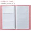 image:imageSooez ZipEnclosed Business Card Holder Organizer Professional Credit Card Case Book for Women Men 240 Capacity Premium Vegan Leather Gift Card Organizer Storage Business Card Wallet BrownPink
