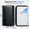 image:imageSooez ZipEnclosed Business Card Holder Organizer Professional Credit Card Case Book for Women Men 240 Capacity Premium Vegan Leather Gift Card Organizer Storage Business Card Wallet BrownPurple
