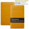 image:imageSooez ZipEnclosed Business Card Holder Organizer Professional Credit Card Case Book for Women Men 240 Capacity Premium Vegan Leather Gift Card Organizer Storage Business Card Wallet BrownOrange
