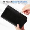 image:imageSooez ZipEnclosed Business Card Holder Organizer Professional Credit Card Case Book for Women Men 240 Capacity Premium Vegan Leather Gift Card Organizer Storage Business Card Wallet BrownPurple
