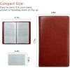 image:imageSooez ZipEnclosed Business Card Holder Organizer Professional Credit Card Case Book for Women Men 240 Capacity Premium Vegan Leather Gift Card Organizer Storage Business Card Wallet BrownBrown