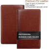 image:imageSooez ZipEnclosed Business Card Holder Organizer Professional Credit Card Case Book for Women Men 240 Capacity Premium Vegan Leather Gift Card Organizer Storage Business Card Wallet BrownBrown