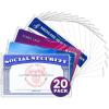 image:imageSooez 6 Pack Social Security Card Protector 24 Mil Thick Card Protector Sleeves Protective Credit Card Sleeve Clear Card Sleeves Perfect Fit for Social Security Medicare Credit Business Card20