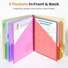 image:imageSooez 16 Count Dividers with Pockets 8 Tabs Binder Dividers for 3 Ring Binders Binder Dividers with tabs Binder Divider with Pockets for US Letter Size Insertable Big Tabs Multicolor Set of 2Green