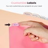image:imageSooez 16 Count Dividers with Pockets 8 Tabs Binder Dividers for 3 Ring Binders Binder Dividers with tabs Binder Divider with Pockets for US Letter Size Insertable Big Tabs Multicolor Set of 2Pink