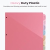 image:imageSooez 16 Count Dividers with Pockets 8 Tabs Binder Dividers for 3 Ring Binders Binder Dividers with tabs Binder Divider with Pockets for US Letter Size Insertable Big Tabs Multicolor Set of 2Pink