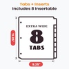 image:imageSooez 16 Count Dividers with Pockets 8 Tabs Binder Dividers for 3 Ring Binders Binder Dividers with tabs Binder Divider with Pockets for US Letter Size Insertable Big Tabs Multicolor Set of 2Green
