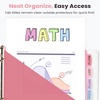 image:imageSooez 16 Count Dividers with Pockets 8 Tabs Binder Dividers for 3 Ring Binders Binder Dividers with tabs Binder Divider with Pockets for US Letter Size Insertable Big Tabs Multicolor Set of 2Pink