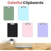 image:imageSooez 2 Pack Clipboard Colored Cardboard Hardboard Clip Boards 85 x 11 Clipboards with Low Profile Clip Cute A4Letter Size Paper Hanging Writing Board for Office Classroom School SuppliesBlack