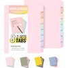image:imageSooez 8 Tabs LongLasting Plastic Write amp Erase Large Tabs Dividers for 3 Ring Binder Aesthetic Cute Pastels Binder Dividers for Student Teacher Office Home Organizers 3 Sets MutedPastels Color
