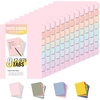 image:imageSooez 8 Tabs LongLasting Plastic Write amp Erase Large Tabs Dividers for 3 Ring Binder Aesthetic Cute Pastels Binder Dividers for Student Teacher Office Home Organizers 3 Sets MutedPastels Color