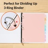 image:imageSooez 8 Tabs LongLasting Plastic Write amp Erase Large Tabs Dividers for 3 Ring Binder Aesthetic Cute Pastels Binder Dividers for Student Teacher Office Home Organizers 3 Sets MutedPastels Color