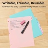 image:imageSooez 8 Tabs LongLasting Plastic Write amp Erase Large Tabs Dividers for 3 Ring Binder Aesthetic Cute Pastels Binder Dividers for Student Teacher Office Home Organizers 3 Sets MutedDusty Color