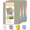 image:imageSooez 8 Tabs LongLasting Plastic Write amp Erase Large Tabs Dividers for 3 Ring Binder Aesthetic Cute Pastels Binder Dividers for Student Teacher Office Home Organizers 3 Sets MutedDusty Color