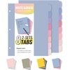 image:imageSooez 8 Tabs LongLasting Plastic Write amp Erase Large Tabs Dividers for 3 Ring Binder Aesthetic Cute Pastels Binder Dividers for Student Teacher Office Home Organizers 3 Sets MutedMuted