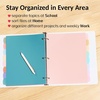 image:imageSooez 8 Tabs LongLasting Plastic Write amp Erase Large Tabs Dividers for 3 Ring Binder Aesthetic Cute Pastels Binder Dividers for Student Teacher Office Home Organizers 3 Sets MutedDusty Color