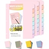 image:imageSooez 8 Tabs LongLasting Plastic Write amp Erase Large Tabs Dividers for 3 Ring Binder Aesthetic Cute Pastels Binder Dividers for Student Teacher Office Home Organizers 3 Sets MutedPastels Color