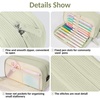 image:imageSooez Big Capacity Pencil Case Pen Pouch Soft Corduroy Pencil Bag with 3 Compartment Multiple Pockets Sturdy Zipper Cute School Supplies Pen Bag Organizer For Teen GirlsPink Leopard PrintGreen