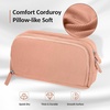 image:imageSooez Big Capacity Pencil Case Pen Pouch Soft Corduroy Pencil Bag with 3 Compartment Multiple Pockets Sturdy Zipper Cute School Supplies Pen Bag Organizer For Teen GirlsPink Leopard PrintOrange