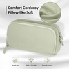 image:imageSooez Big Capacity Pencil Case Pen Pouch Soft Corduroy Pencil Bag with 3 Compartment Multiple Pockets Sturdy Zipper Cute School Supplies Pen Bag Organizer For Teen GirlsPink Leopard PrintGreen