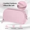 image:imageSooez Big Capacity Pencil Case Pen Pouch Soft Corduroy Pencil Bag with 3 Compartment Multiple Pockets Sturdy Zipper Cute School Supplies Pen Bag Organizer For Teen GirlsPink Leopard PrintPink
