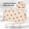 image:imageSooez Big Capacity Pencil Case Pen Pouch Soft Corduroy Pencil Bag with 3 Compartment Multiple Pockets Sturdy Zipper Cute School Supplies Pen Bag Organizer For Teen GirlsPink Leopard PrintBeige Leopard
