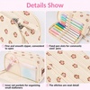 image:imageSooez Big Capacity Pencil Case Pen Pouch Soft Corduroy Pencil Bag with 3 Compartment Multiple Pockets Sturdy Zipper Cute School Supplies Pen Bag Organizer For Teen GirlsPink Leopard PrintBeige Leopard