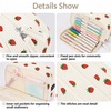 image:imageSooez Big Capacity Pencil Case Pen Pouch Soft Corduroy Pencil Bag with 3 Compartment Multiple Pockets Sturdy Zipper Cute School Supplies Pen Bag Organizer For Teen GirlsPink Leopard PrintWhite Strawberry