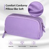 image:imageSooez Big Capacity Pencil Case Pen Pouch Soft Corduroy Pencil Bag with 3 Compartment Multiple Pockets Sturdy Zipper Cute School Supplies Pen Bag Organizer For Teen GirlsPink Leopard PrintPurple