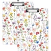 image:imageSooez 2 Pack Clipboard Colored Cardboard Hardboard Clip Boards 85 x 11 Clipboards with Low Profile Clip Cute A4Letter Size Paper Hanging Writing Board for Office Classroom School SuppliesFlower